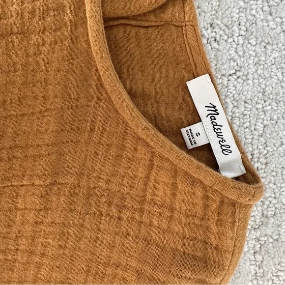 Madewell Rust Peplum Blouse - Picture 3 of 6